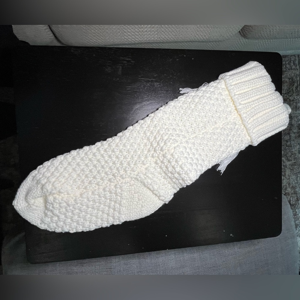 Cozy Knit Cream Christmas Stocking color Cream - Picture 3 of 5